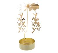 GALPADA Spinning Candle Holder, Windmill Candlestick Holder in Iron Carousel Design, Decorative Table Centrepiece for Romantic Evenings and Christmas Table Centerpieces, Festive Present