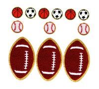 GALPADA Sports Embroidered Iron Patches Basketball Football Baseball Rugby Fabric Applique for DIY Clothes Backpacks Shoes Flexible Iron Sew Design Fade Resistant Colors for Cotton Nylon