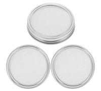 GALPADA Sprouting Lids for Straining Alfalfa and Broccoli Sprouts 3pc 86mm Stainless Steel with Fine-mesh Screen for Wide Mouth Mason Jars at Home and Kitchen