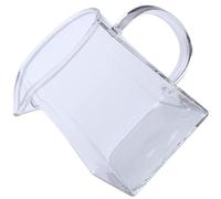 GALPADA Square Glass Kung Fu Tea Fair Cup 350ml Chinese Style Glass Tea Divider with Side Handle Practical Small Milk Pitcher Serving
