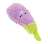 GALPADA Squeaky Eggplant Plush Dog Interactive Chew for Puppies Durable Chew Resistant Pet Supplies Soft Material for Comfort Attention Grabbing Veggie Design for Teething Dogs