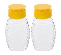 GALPADA Squeeze Honey Dispenser Bottle Refillable 140G Leak-Proof Jar for Kitchen Use and Food Service