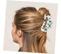 GALPADA St Patricks Day Shamrock Hair Claw Clip PVC Hair Decoration Lightweight Holiday Accessory for Irish Culture Celebration Gift