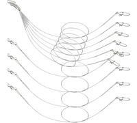GALPADA Stainless Steel and Copper Fishing Wire Leader and Anti-bite Features 24pcs with Barrel Fishing Swivels Fine Workmanship Sturdy Design for Blackfish and Trout Anglers