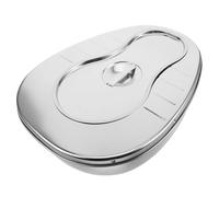 GALPADA Stainless Steel Bedside Commode Bedpan with Lid for Adults and Elderly, Large Capacity Portable Bed Pan Convenient for Nursing Homes and Home Use