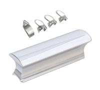 GALPADA Stainless Steel Guitar Slide Tone Bar 76Mm Solid Metal Slide for Electric Guitar with 4 Finger Metal Picks Silver Set