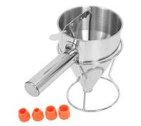GALPADA Stainless Steel Kitchen Funnel with Detachable Stand for Pancake Batter Sushi DIY Octopus Ball Syrup Dispenser Multipurpose Baking Tool