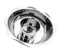 GALPADA Stainless Steel Two-Flavor Hot Pot with Divider, Thickened Stock Pot for Home and Kitchen Use, Smooth Inside Surface and Fast Heat Conduction for Efficient Cooking