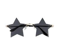 GALPADA Star Shaped Rimless Sunglasses Comfortable Metal and PC Costume Accessory 1 Pair for Men and Women for Street Shot and Photographing at Parties