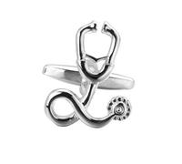 GALPADA Stethoscope Buttons Men Cufflinks, Stainless for Silver Steel Design Creative Fashion Nail Sleeve Practical and Aesthetical Shirt for Formal and Special Occasions
