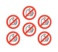 GALPADA Stickers Numbers Included 6pcs Self-adhesive Warning Labels with Please Do Not Touch Sign for Versatile Application in Shops and Stores, Phone Grip and Cellphone Sticker Features