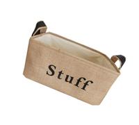 GALPADA Storage Basket Easy Storage Solution Country Style with Handles Cotton Multipurpose Foldable Organizer Box for Clothing and Bath Items for Room and Bookshelf