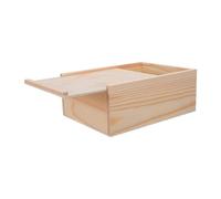 GALPADA Storage Box for Christmas Rustic Wood with Slide Lid, Small Rectangle Keepsake Box Multipurpose Versatile and Space-saving Decorative Storage Solution and Hobbies