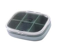 GALPADA Storage Holder 6 Compartments See Through Pill Organizer Case Daily Weekly Medication Storage Box Portable Multi Compartment Pill Box for Office and Travel