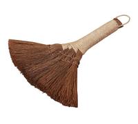 GALPADA Straw Broom Household Cleaning Tool with Palm Fiber, Soft Dusting Brush That Does Not Hurt The Surface, Easy to Storage, for Bed and Housewarming Use, Compact Desk Dust Broom