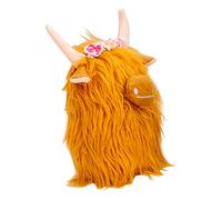GALPADA Stuffed Cow Plush Highland Cow Doll Realistic Plush Animal for Cute Soft for Comfort and Decoration for Photography Props and Room Decor