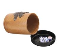 GALPADA Sturdy Bamboo Dice Cup with Large Capacity for Board Game Entertainment and Home Use, Professional Dice Shaker Container and Useful Gaming Accessory