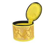 GALPADA Sturdy Tibetan Singing Bowl Storage Case with Smooth Surface and Supple Cotton Material for Buddhist Meditation, Featuring Delicate Design and Beautiful Golden Appearance
