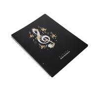 GALPADA Stylish Music Score Folder with Sleeves Spiral Binder for Piano Sheet Music Storage Organizer Multi-Function Document File Holder for School and Work