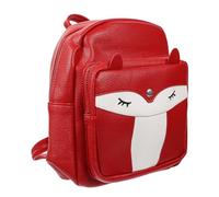 GALPADA Stylish Small Fox Pu Backpack for Women with Waterproof Feature and Hanging Storage Function, Trendy Shoulders Bag for School and Travel, Cute Teen Girl School Bag