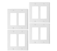 GALPADA Switch Panel Cover and Wall Socket Plug Covers 4Pcs White Thermoplastic for Electrical Outlet Renovation
