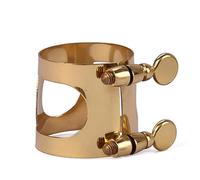 GALPADA Tenor Saxophone Whistle Clip Brass Flute Head in Golden Colour with Double Screws Adjust Design to Stabilize The Tube and Provide Great Sound for Bakelite Tenor Drop E Saxophone