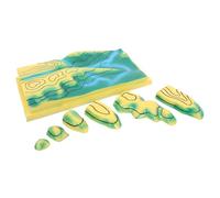 GALPADA Terrain Contour Model for Geography Learning Plastic Topographic Map Teaching Aid with Elevation Display Interactive Design for Junior High Science Class Homeschool Science Fair