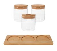 GALPADA Terrarium Plant Propagation Station for Home and Office Simple Look High Borosilicate Glass Bamboo Visible Roots Water Planter Hydroponic Vase
