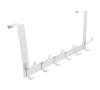 GALPADA the Door Hooks 6 White Metal Hooks Sturdy No-Drill Clothes and Jacket Hanger for Hallway and Closet