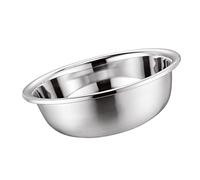 GALPADA Thickened Stainless Steel Basin for Home Use Multi Purpose Soup and Vegetable Washing Bowl Durable Retro Design Easy Clean Simple Rice and Flour Mixing Dish