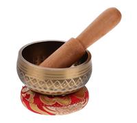 GALPADA Tibetan Copper Singing Bowl Set with Mallet and Cushion, Hand-hammered 8cm Sound Therapy Bowl for Yoga Meditation and Home Decor