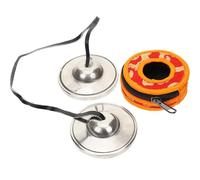 GALPADA Tibetan Meditation Cymbal Bell Set Small White Metal Percussion Instrument 7.5cm with Ring for Yoga and Mindfulness Practice