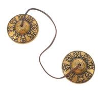 GALPADA Tingsha Cymbals Bells Vintage Brass Singing Bell Ornament for Meditation Yoga and Feng Shui Easy to Use Durable Design for Beginners