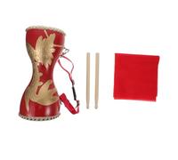 GALPADA Traditional Chinese Dragon Pattern Waist Drum Adult Cowhide Hand Percussion Instrument with Adjustable Strap for Dance Performance and Square Dancing
