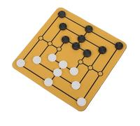 GALPADA Traditional Nine Mens Morris Board Game Portable Rubber Chessboard for Family Gathering Strategic Table Game Enhancing Thinking and Bonding Desktop Entertainment