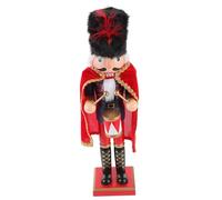 GALPADA Traditional Wooden Nutcracker Decoration with Blue Cloak Festive Christmas Ornament for Tabletop Desktop Shelf Classic Holiday Home Decor for Seasonal Cheer and Gift Giving