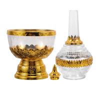 GALPADA Transparent Drip Water Supply Cup for Home Altar Blessings Buddhist Holy Water Bowl for Baptism Ceremonies Cultural Symbol of Luck and Positive Energy
