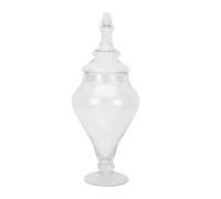 GALPADA Transparent Glass Candy Jar Sealed Storage Container 13.4 Inch Wedding Decoration Sweet Jar for Parties Kitchen Snacks Treats