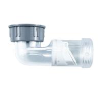 GALPADA Transparent Odorproof Sewer Hose Support Fitting with Check Valve Drain Adapter for Bathroom Cabinets Vegetable Washing and Drainage Needs