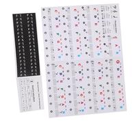 GALPADA Transparent Piano Keyboard Stickers with Colorful Notes for Beginners Wear-Resistant and Anti-Sweat Decals for All Keyboards Easy to Install Music Instrument Learning Supplies for