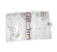 GALPADA Transparent PVC Notebook Cover Colorful Refillable Binder Protector with Eco Friendly Material Lightweight Non Slip Handbook Case for School Office Home Use