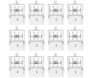 GALPADA Treasure Chest Candy Boxes 12Pcs Plastic Vintage Jewelry Storage Chests for Wedding Christening Birthday Party Silver Favour