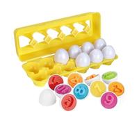 GALPADA Twist Egg Matching Toy 12 Number Puzzle Pieces for Kids Early Learning Math Counting Cognitive Development Educational Playset for Boys and Girls
