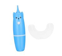 GALPADA U-Shaped Electric S Toothbrush with Soft Bristles Portable Mouth Care Brush for Gentle Gum Protection and Enamel Safety Cartoon Blue Design for Healthy Teeth Cleaning