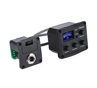 GALPADA Ukulele Piezo Pickup Eq Preamp Equalizer with LCD Display Band Bass Mid Treble Amplifier for Electric Ukulele High Sensitivity Volume Control with Indicator Light Easy Installation