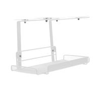 GALPADA Under Desk Cable Management Tray Cord Organizer Wire Basket for Power Adapters Patch Boards Office Desk Cable Storage Rack White Small