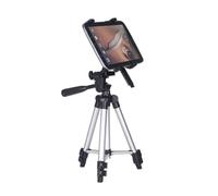 GALPADA Universal Portable Aluminum Alloy Tablet Stand with 180 Degree Rotation and Extendable Legs, Strongly Fix The Holder for Cell Phone and Tablet, Suitable for Desktop and Video