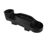 GALPADA Universal Walker Tray Organizer with No-Slip Drink Security and Plastic Material, Black Walker Beverage Tray Attachment Suitable for Seniors and Adults, for Plates and Stroller Use