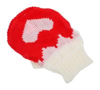 GALPADA Valentine’s Day Dog Sweater Heart Pattern Knitted Winter Puppy Clothes Red White L Female Dog Sweater Decorative Knitwear for Small Pets