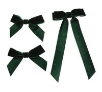 GALPADA Velvet Bow Hair Clips Easy to Use Hair Accessories 3 Pcs Soft and Comfortable Cloth Material Sweet Princess Style for Everyday Wear and Parties